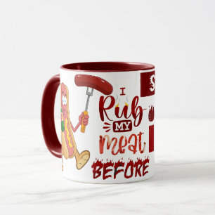 Ich raube mein Fleisch, bevor ich es in lustiger G Tasse