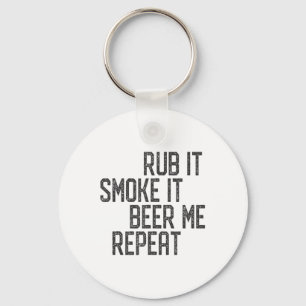 Ich raube meine Grillen "Smoker Grillmaster Beer M Schlüsselanhänger