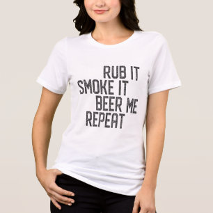Ich raube meine Grillen "Smoker Grillmaster Beer M Tri-Blend Shirt