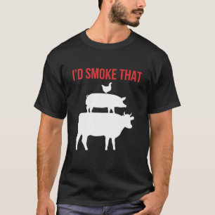 Ich rauche das komische Griller Party Sprichwort V T-Shirt