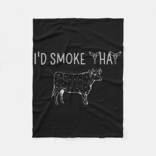 Ich rauche das Rindfleisch Barbecue Grillen Grille Fleecedecke