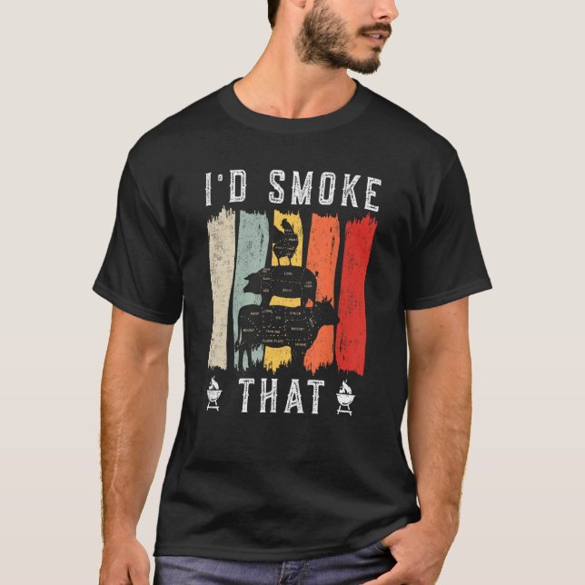 Ich rauche das Rindfleisch Hühnerfleisch-Hühnersch T-Shirt (Vorderseite)