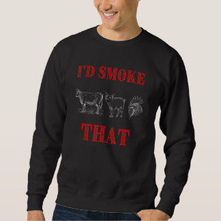 Ich rauche das Sprichwort des Grilling-Party Vinta Sweatshirt