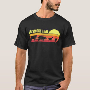 Ich rauche, dass Barbecue Fleisch Smoker Grillen P T-Shirt