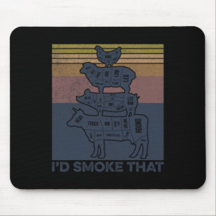 Ich rauche, dass der Schweinehähnchen-Hühnerbutter Mousepad