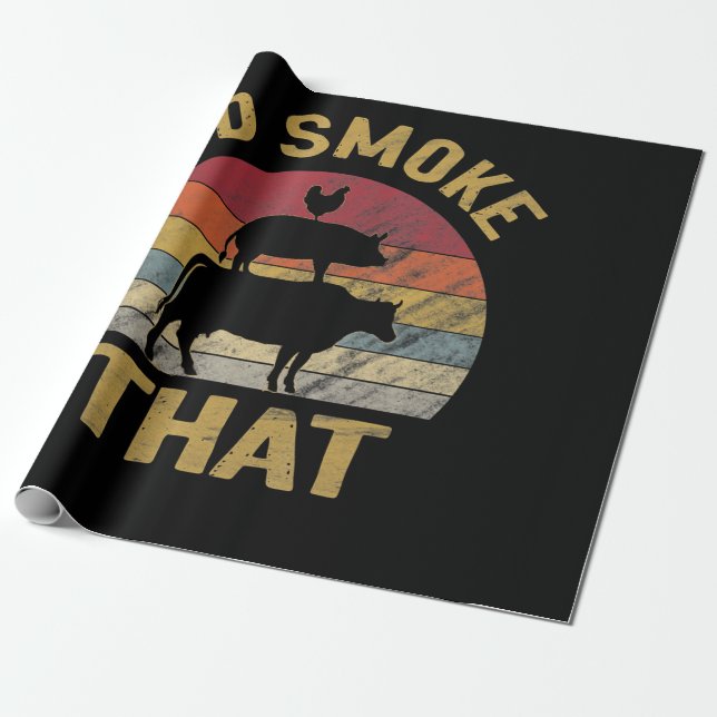 Ich rauche, dass die lustige GRILLEN das Geschenk  Geschenkpapier (Ungerollt)