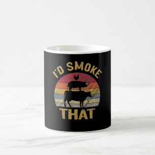 Ich rauche, dass die lustige GRILLEN das Geschenk  Kaffeetasse