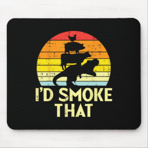 Ich rauche, dass Hühnerfleisch Rindfleisch Trex Re Mousepad