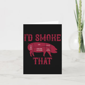 Ich rauche die Schweinekrippe, die Grillen grillt Karte