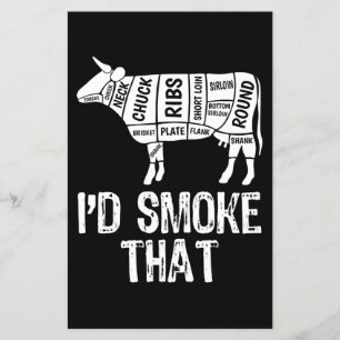 Ich rauche diese Kuh-GRILLEN, rauchend Grillgrill Flyer