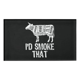 Ich rauche diese Kuh-GRILLEN, rauchend Grillgrill Namenschild