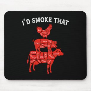 Ich rauche diese rauchende Barbecue Grillen Lover  Mousepad