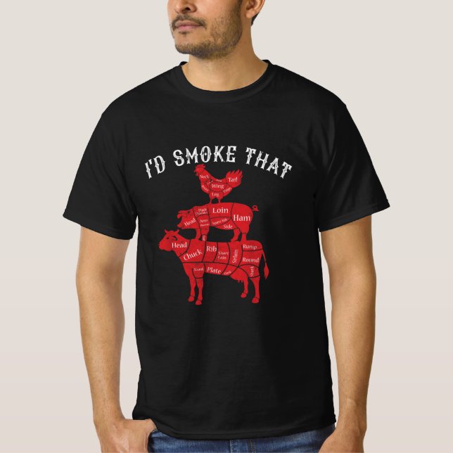 Ich rauche dieses Grillgeschenk für GRILLEN rauche T-Shirt (Vorderseite)