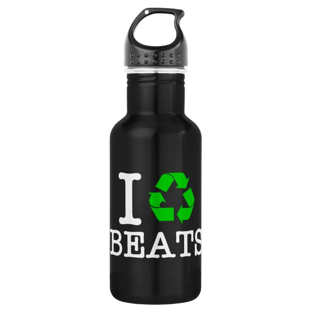 Ich recycel Beats Trinkflasche (Vorderseite)