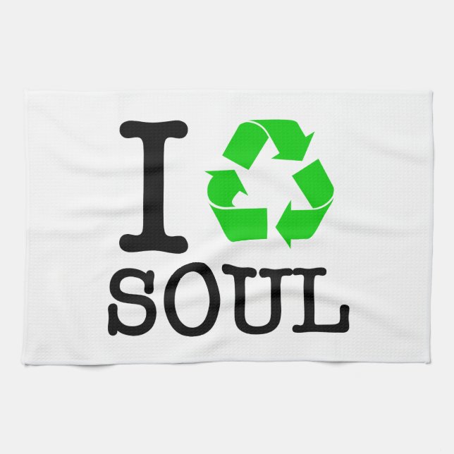 Ich recycel die Seele Geschirrtuch (Horizontal)