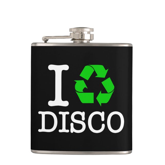 Ich recycel Disco Flachmann (Vorderseite)