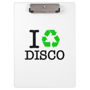 Ich recycel Disco Klemmbrett