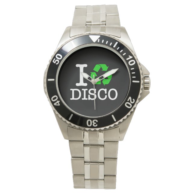 Ich Recycelte Disco Armbanduhr (Vorderseite)