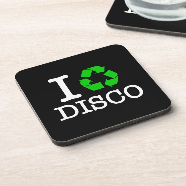 Ich Recycelte Disco Untersetzer (Linke Seite)