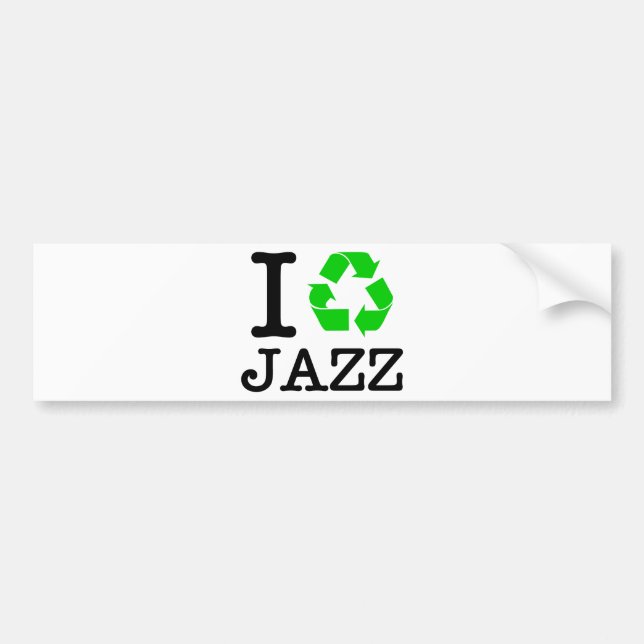 Ich Recycelte Jazz Autoaufkleber (Vorne)