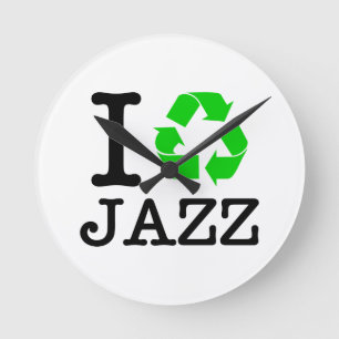 Ich Recycelte Jazz Runde Wanduhr