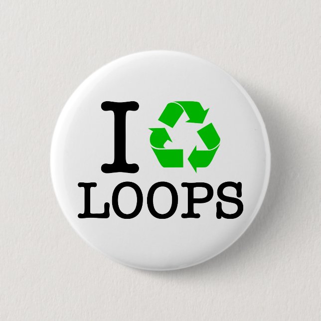 Ich Recycelte Loops Button (Vorderseite)