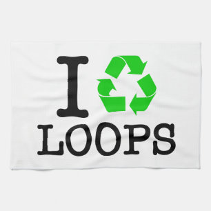 Ich Recycelte Loops Geschirrtuch