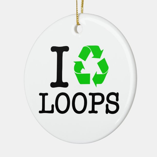 Ich Recycelte Loops Keramikornament (Links)