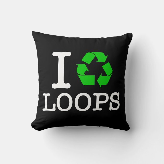 Ich Recycelte Loops Kissen (Vorderseite)