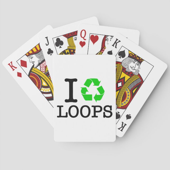 Ich Recycelte Loops Spielkarten (Rückseite)