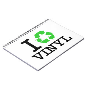 Ich Recycelte Vinyl Notizblock