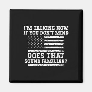 Ich rede jetzt T-Shirt Trump Kamala Debatte Lustig Magnet