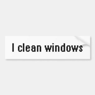 Ich reinige Fenster Autoaufkleber