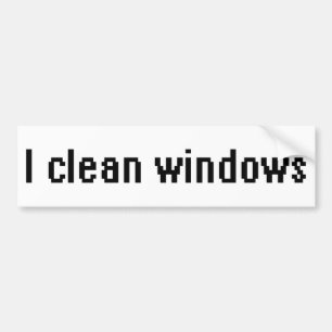 Ich reinige Fenster Autoaufkleber