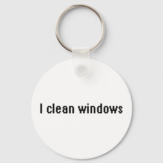 Ich reinige Fenster Schlüsselanhänger (Vorderseite)