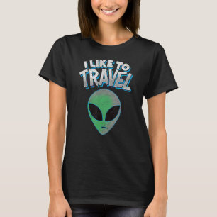 ICH REISE GERNE - Retro UFO Alien Discovery Sci-F T-Shirt