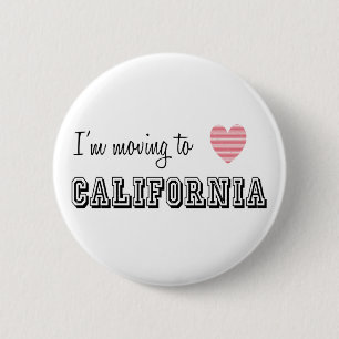 Ich reise nach Kalifornien Button
