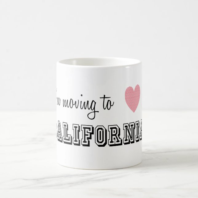 Ich reise nach Kalifornien Kaffeetasse (Mittel)