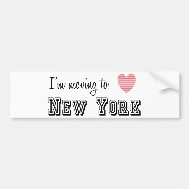 Ich reise nach New York Autoaufkleber (Vorne)