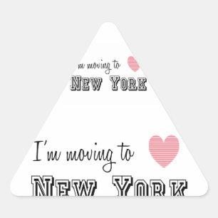 Ich reise nach New York Dreieckiger Aufkleber