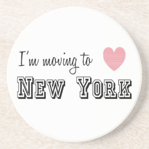 Ich reise nach New York Sandstein Untersetzer