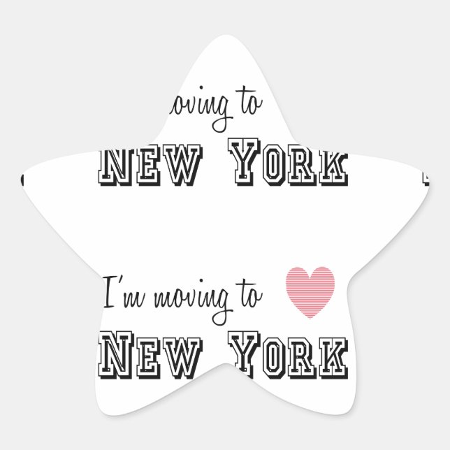 Ich reise nach New York Stern-Aufkleber (Vorderseite)