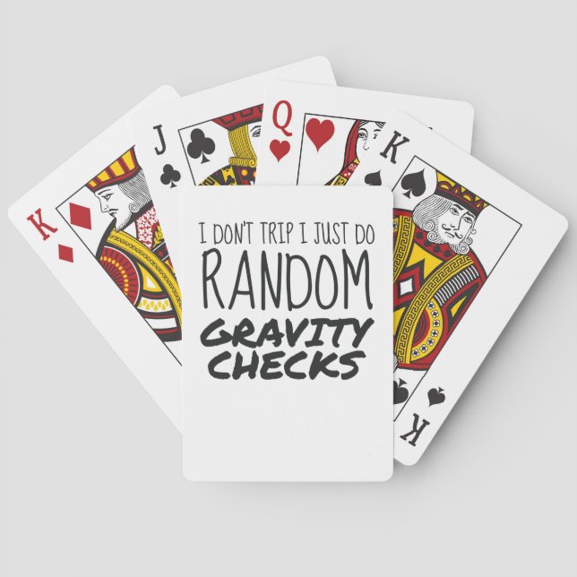 Ich reise nicht einfach nur zufällige Gravity-Karo Spielkarten (Rückseite)