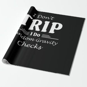 Ich reise nicht, ich mache zufällige Gravity Karos Geschenkpapier