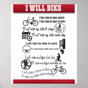 Ich reite mein Fahrrad-Plakat Poster