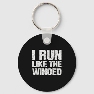 Ich renne wie der windgewitzte Motivierend Runner Schlüsselanhänger