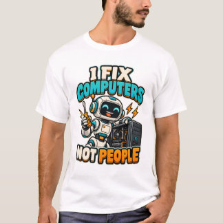 Ich repariere Computer, keine Menschen Retro-Repar T-Shirt