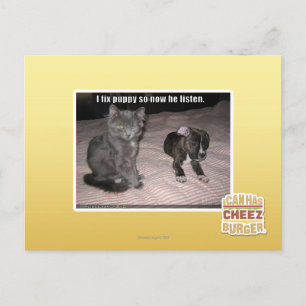 Ich repariere Puppy Postkarte