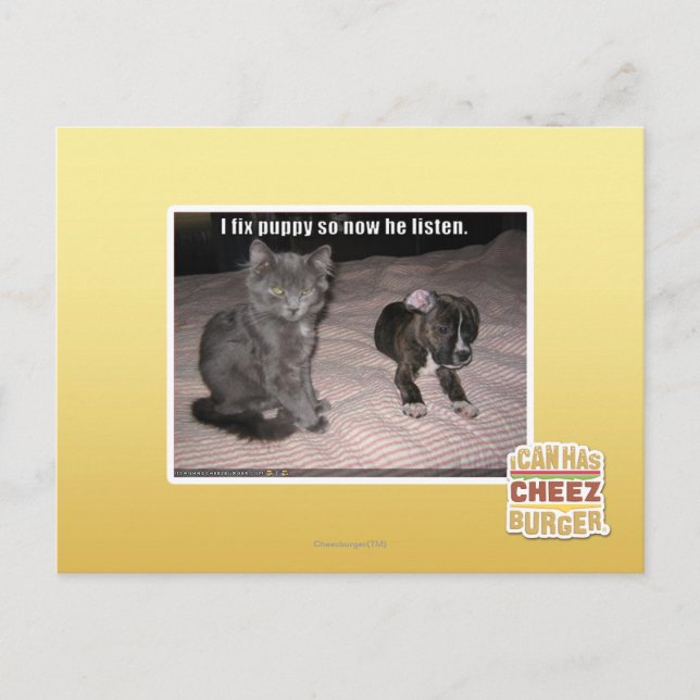 Ich repariere Puppy Postkarte (Vorderseite)