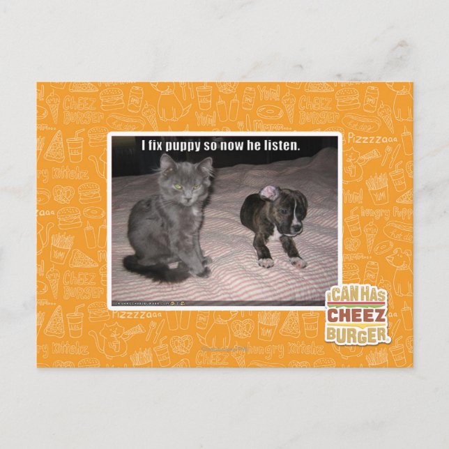 Ich repariere Puppy Postkarte (Vorderseite)